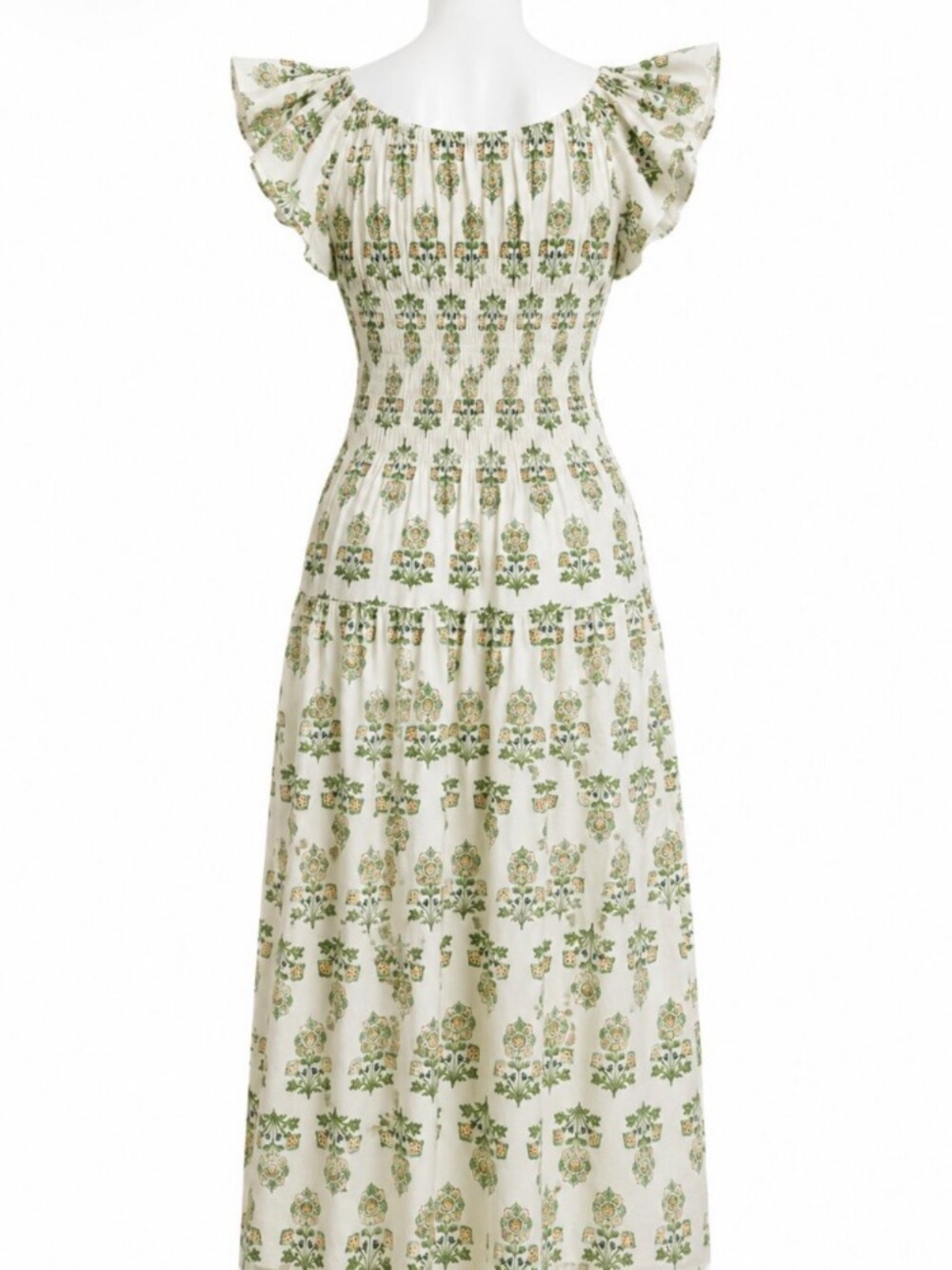 Cotton Smocked Floral Dress - Picture 3 of 11